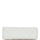 Chanel Small Kelly Shopper White Shiny Aged Calfskin Brushed Gold Hardware