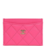 Chanel  Holder Wallet Hot Pink Gold Hardware
