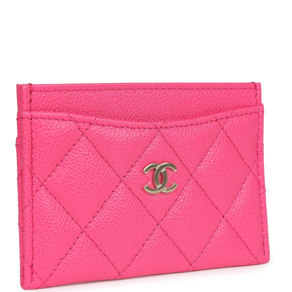 Chanel  Holder Wallet Hot Pink Gold Hardware