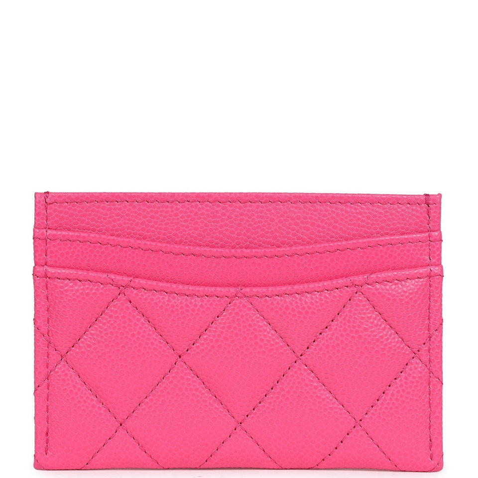 Chanel  Holder Wallet Hot Pink Gold Hardware