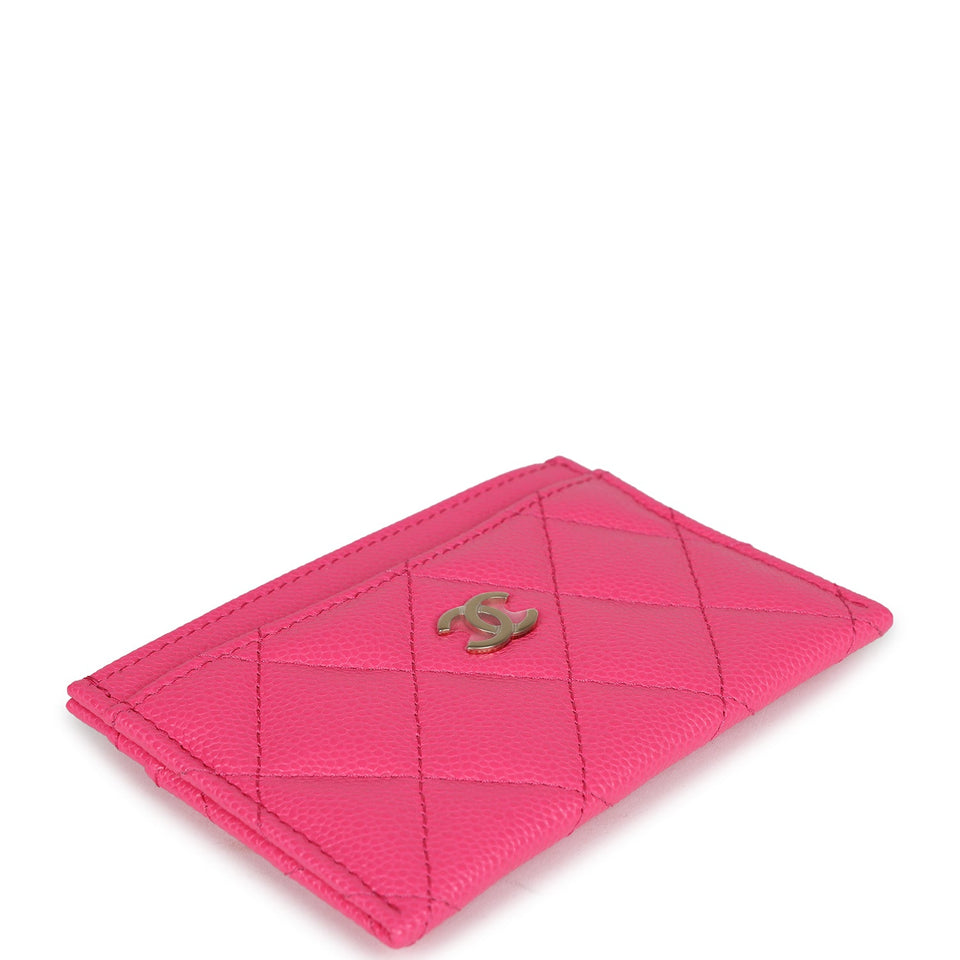 Chanel  Holder Wallet Hot Pink Gold Hardware