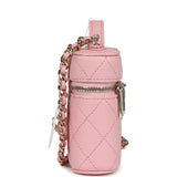 Chanel Mini Top Handle Crossbody Vanity Case Pink Caviar Gold Hardware