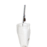 Chanel Mini 22 Bag White Calfskin Rainbow Hardware