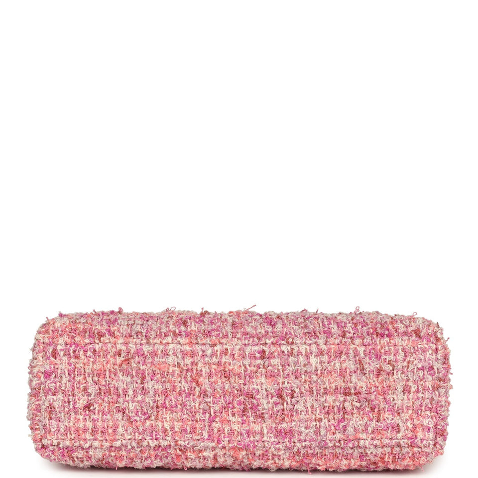 Chanel Small Kelly Shopper Pink Tweed Brushed Gold Hardware