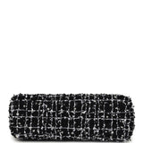 Chanel Small Kelly Shopper Black, White & Silver Sequin Tweed Brushed Gold Hardware
