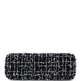 Chanel Small Kelly Shopper Black, White & Silver Sequin Tweed Brushed Gold Hardware