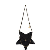 Chanel Star Coco Beach Bag Black Raffia Aged Gold Hardware