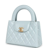Chanel Small Kelly Shopper Light Blue Shiny Aged Calfskin Brushed Gold Hardware