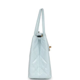 Chanel Small Kelly Shopper Light Blue Shiny Aged Calfskin Brushed Gold Hardware