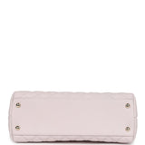 Chanel Medium Coco Handle Flap Bag Light Purple Caviar Light Gold Hardware