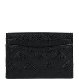Chanel Classic  Holder Black Caviar Silver Hardware