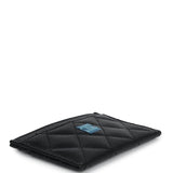 Chanel Classic  Holder Black Caviar Silver Hardware
