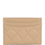 Chanel Classic  Holder Wallet Beige Caviar Gold Hardware