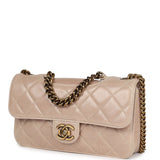 Chanel Perfect Edge Flap Bag Beige Aged Calfskin Antique Gold Hardware