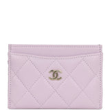 Chanel  Holder Wallet Lilac Caviar Gold Hardware