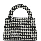 Chanel Small Kelly Shopper Black and White Houndstooth Tweed Brushed Gold Hardware
