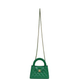 Chanel Small Kelly Shopper Dark Green Shiny Aged Calfskin Brushed Gold Hardware