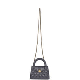 Chanel Small Kelly Shopper Dark Grey Shiny Aged Calfskin Brushed Gold Hardware