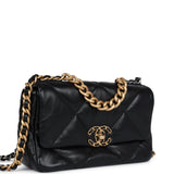 Chanel Medium 19 Flap Bag Black Lambskin Mixed Hardware