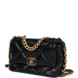Chanel Medium 19 Flap Bag Black Lambskin Mixed Hardware