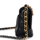 Chanel Medium 19 Flap Bag Black Lambskin Mixed Hardware