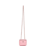 Chanel Mini Square Vanity Case Crossbody Bag Pink Caviar Light Gold Hardware