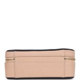 Chanel Medium CC Filigree Vanity Case Black and Beige Caviar Antique Gold Hardware