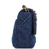 Chanel Medium 19 Flap Dark Blue Denim Mixed Metal Hardware