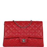 Chanel Clutch with Chain Bag Red Caviar Silver Hardware - Remaining Balance
