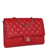 Chanel Clutch with Chain Bag Red Caviar Silver Hardware - Remaining Balance