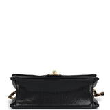Chanel Small Flap Bag Black Shiny Grained Calfskin Brushed Gold Hardware