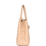 Chanel Small Kelly Shopper Beige Shiny Aged Calfskin Brushed Gold Hardware