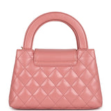 Chanel Small Kelly Shopper Pink Shiny Aged Calfskin Brushed Gold Hardware