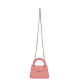Chanel Small Kelly Shopper Pink Shiny Aged Calfskin Brushed Gold Hardware