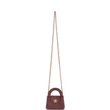 Chanel Nano Kelly Shopper Pink and Black Washed Denim Brushed Gold Hardware