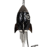 Chanel Limited Edition Rocket Ship Minaudière Bag Black Lucite and Crystals Silver Hardware