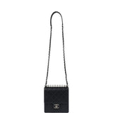Chanel Chic Pearls Flap Bag Black Calfskin Aged Ruthenium Hardware