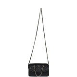 Chanel Mini Timeless Classic Barrel Bag with Chain Black Shiny Caviar Light Gold Hardware