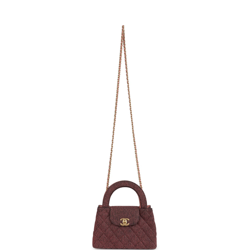 Chanel Small Kelly Shopper Pink Washed Denim Brushed Gold Hardware
