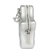 Chanel Walk Of Fame Star Clip-On Coin Purse Metallic Silver Goatskin Silver Hardware