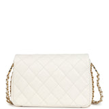 Chanel Mini CC You Flap Bag White Caviar Gold Hardware