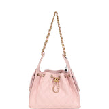 Chanel Small 25 Hobo Bag Light Pink Caviar Antique Gold Hardware