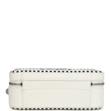 Chanel Medium CC Filigree Vanity Case Black and White Caviar Silver Hardware