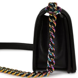 Chanel LED Small Boy Bag Black Lambskin Rainbow Hardware