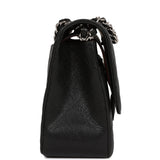 Chanel Jumbo Classic Double Flap Bag Black Caviar Silver Hardware