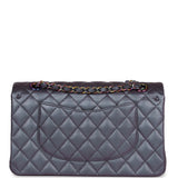 Chanel Medium Classic Double Flap Bag Iridescent Purple Mermaid Goatskin Rainbow Hardware