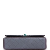 Chanel Medium Classic Double Flap Bag Iridescent Purple Mermaid Goatskin Rainbow Hardware