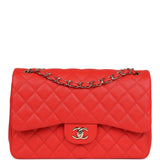 Chanel Jumbo Classic Double Flap Red Caviar Light Gold Hardware