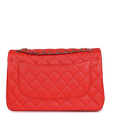 Chanel Jumbo Classic Double Flap Red Caviar Light Gold Hardware