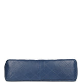 Chanel Jumbo Classic Single Flap Bag Blue Lambskin Brushed Gold Hardware
